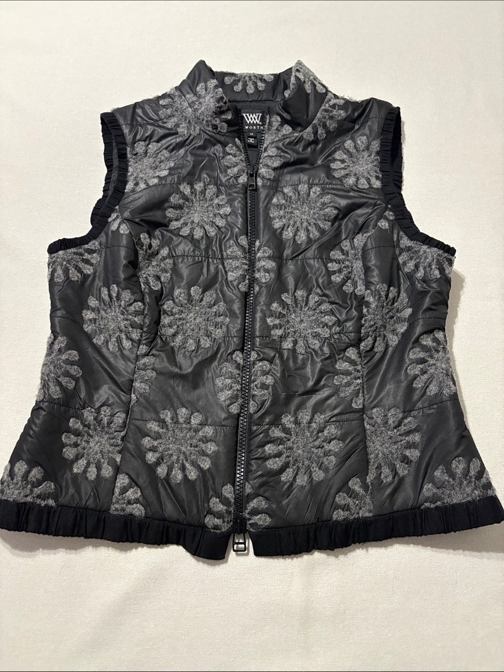W by Worth black wool blend vest size 14 - Picture 3 of 9